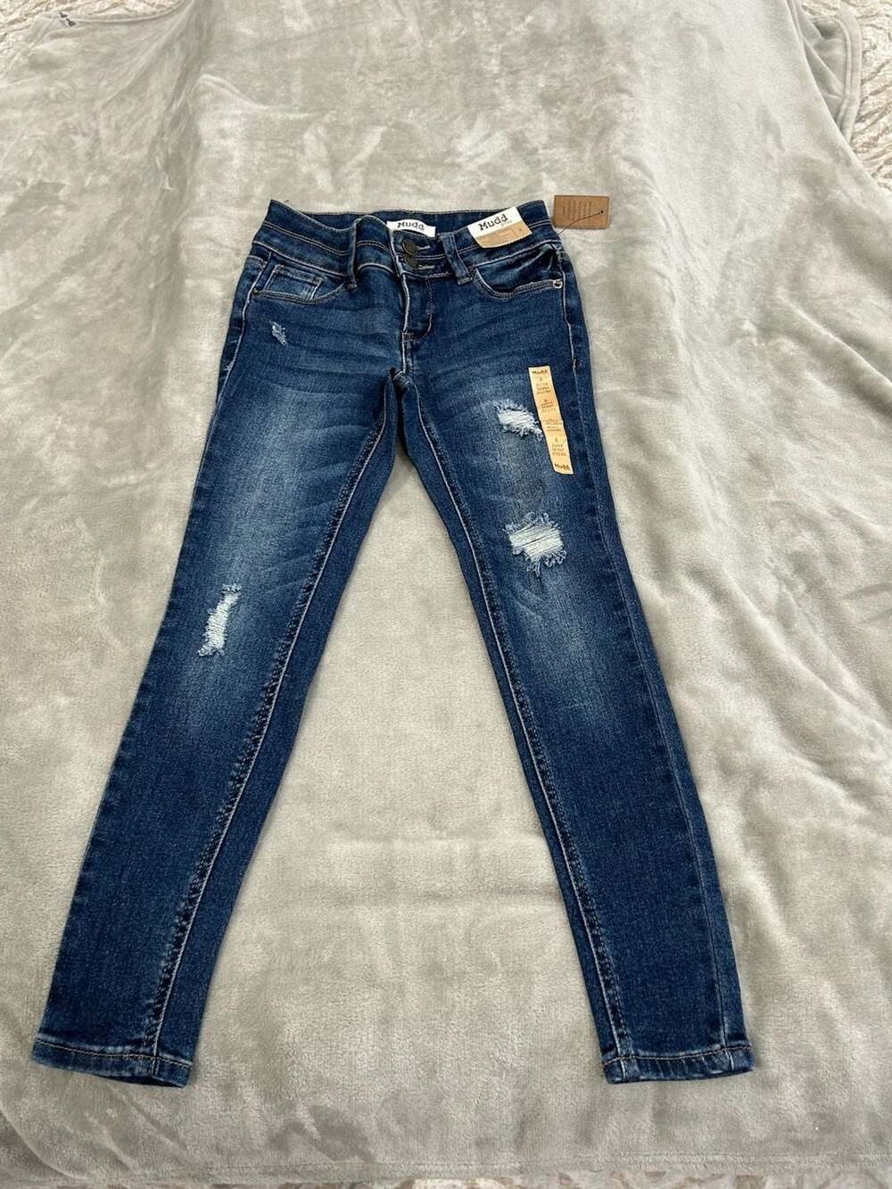 Mudd Girls Super Skinny Distressed Mid-Rise Jeggings Size 8